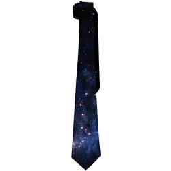 SKT T1 Herren-Krawatten Weltraum Galaxie Krawatten Blau Sternenhimmel Krawatte Neuheit Krawatten für Männer Teenager Hochzeit Urlaub Party Geschenke, Einheitsgröße von SKT T1