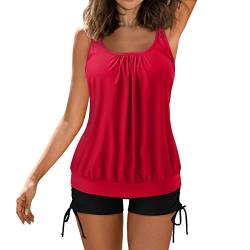 Tankini Damen Bauchweg tankini damen mit bügel top damen lang badeanzug shape damen tankini mit shorts Bikini Damen Set Push Up Sexy badeanzug damen sportlich badeanzug damen bikini bandeau bade von SKTIISN