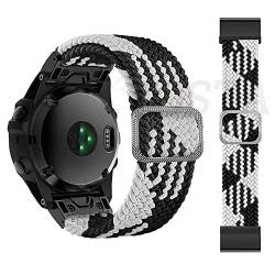 SKXMOD Correa Smartwatch-Armband aus geflochtenem Stretch-Nylon für Garmin Fenix 7, 7X, 6, 6X, Pro, 5, 5X, Plus, 3, 3HR, D2, Epix 22, 26 mm, 26mm Width, Achat von SKXMOD