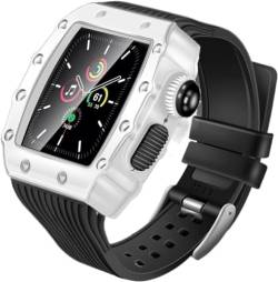 SKXMOD Stoßstangen-Uhrengehäuse, Sport-Gummi-Uhrenarmband, für Apple Watch Serie 8, 7, SE, 6, 5, 4, 45 mm, 44 mm, 40 mm, 41 mm, Uhrenarmband, Mod-Kit-Set, 44MM, Achat von SKXMOD