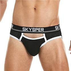 SKYSPER Herren Jockstrap Athletic Supporter für Herren Sexy Jockstrap Herrenunterwäsche, 25SK-Schwarz, Medium von SKYSPER