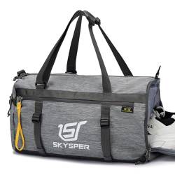 SKYSPER Sporttasche Herren und Damen mit Schuhfach & Nassfach,Kleine Reisetasche Duffle Bag für Sports,Fitness,Training,Weekend,Schwimm,Gym,Yoga von SKYSPER