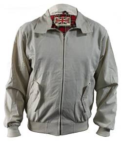 Skytex UK Harrington-Jacke Klassisch/Retro/Mod, in 10 Farben erhältlich, Größen XS-8XL Gr. Large, beige von SKYTEX UK