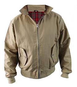 Skytex UK Harrington-Jacke Klassisch/Retro/Mod, in 10 Farben erhältlich, Größen XS-8XL Gr. Large, taupe von SKYTEX UK