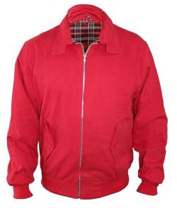 Skytex UK Harrington-Jacke Klassisch/Retro/Mod, in 10 Farben erhältlich, Größen XS-8XL Gr. XL, rot von SKYTEX UK