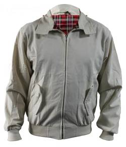 Skytex UK Harrington-Jacke Klassisch/Retro/Mod, in 10 Farben erhältlich, Größen XS-8XL Gr. XXXXXL, beige von SKYTEX UK