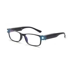 SKYWAY Blaulicht-Schutzbrille Lesebrille, Spielbrille für Frauen Herren LED USB Wiederaufladbarer Blendschutz UV-Schutz, Schwarz von SKYWAY
