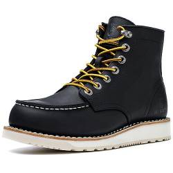 SL-Saint Herren Arbeitsstiefel Weiche Moc Toe Klassische Knöchel Mode Casual 6 Zoll Keilsohle Industrie Konstruktion Schuhe von SL-Saint