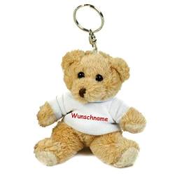 Schlüsselanhänger mit Namen Wunschtext Geschenk Teddybär Personalisiert Geburtstag Prüfung Jahrestag Glücksbringer von SL-Store GbR