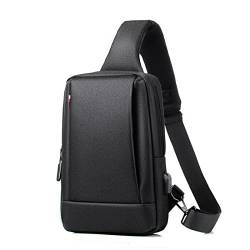 Brusttaschen für Herren Brusttasche for Herren aus Oxford-Stoff (Color : Black, Size : 21x6x31.5cm) von SLEDEZ