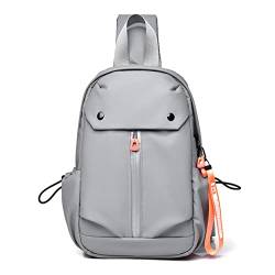 Brusttaschen für Herren Leichte, Bequeme und praktische multifunktionale Reise-Brusttasche for Männer (Color : Gray, Size : 20x10x30cm) von SLEDEZ