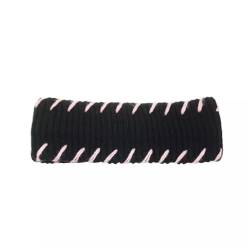 Gestricktes Stirnband für Frauen Breites Strick-Stirnband for Damen for den Winter (Color : Black, Size : Free Size) von SLEDEZ