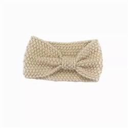 Gestricktes Stirnband für Frauen Damen-Stirnband mit breitem Rand (Color : Beige, Size : Free Size) von SLEDEZ