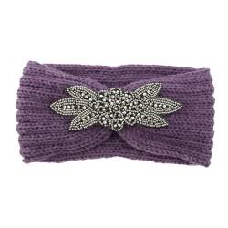 Gestricktes Stirnband für Frauen Gestricktes Haarband, Sport-Haarbänder, Stirnbänder (Color : Purple, Size : Free Size) von SLEDEZ