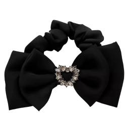 Haargummis für Damen Strass-Herz-Stirnband, elegante Schleife, Damen-Haarbänder von SLEDEZ