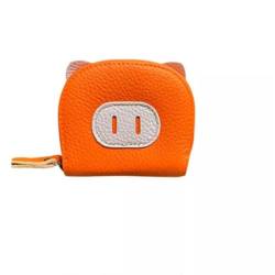 Kartenetui Damen-Kartenetui aus leichtem Organ-Leder mit Mehreren Kartenpositionen (Color : Orange, Size : 10.5x2.5x8cm) von SLEDEZ