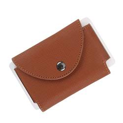 Kartenetui Herren- und Damen-Visitenkartentasche Kartenbox Kreditkartenbox (Color : Brown, Size : 10x6.6cm) von SLEDEZ