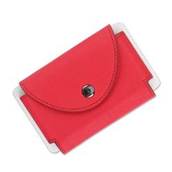 Kartenetui Herren- und Damen-Visitenkartentasche Kartenbox Kreditkartenbox (Color : Red, Size : 10x6.6cm) von SLEDEZ