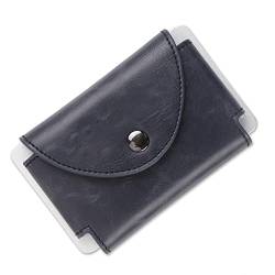 Kartenetui Kreditkartenetui Snap Cover Clip Card Bag Männlich Weiblich (Color : Black, Size : 10x6.6cm) von SLEDEZ