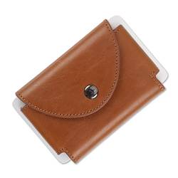 Kartenetui Kreditkartenetui Snap Cover Clip Card Bag Männlich Weiblich (Color : Brown, Size : 10x6.6cm) von SLEDEZ