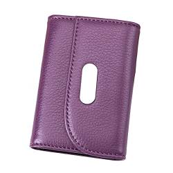 Kartenetui Multi Slot Card Bag Kreditkartentasche for Männer und Frauen (Color : Purple, Size : 70x105mm) von SLEDEZ