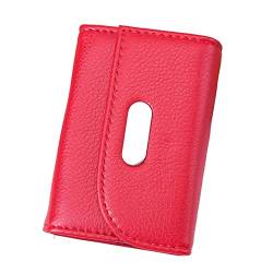 Kartenetui Multi Slot Card Bag Kreditkartentasche for Männer und Frauen (Color : Red, Size : 70x105mm) von SLEDEZ