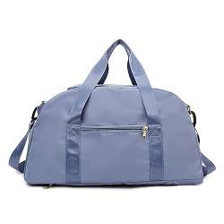 Sporttasche Damen Gepäcktasche Handtasche Schultersport Sporttasche (Color : Blue, Size : 50x27x25cm) von SLEDEZ