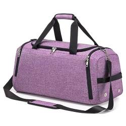 Sporttasche Herren- und Damen-Reisetasche mit großem Fassungsvermögen, Schulter-Crossbody-Tasche, Trainingstasche (Color : Purple, Size : 55x27x28cm) von SLEDEZ