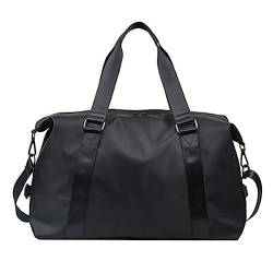 Sporttasche Leichte Gepäcktasche for Geschäftsreisen for Herren und Damen (Color : Black, Size : 48x18x34cm) von SLEDEZ