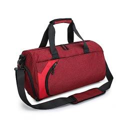 Sporttasche Nass- und Trocken-Sporttasche for Herren, Umhängetasche (Color : Red, Size : 28x52x28cm) von SLEDEZ