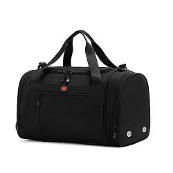 Sporttasche Umhängetasche for Herren, Sporttasche, Sporttasche, großes Fassungsvermögen, Gepäcktasche (Color : Black, Size : 48x27x30cm) von SLEDEZ