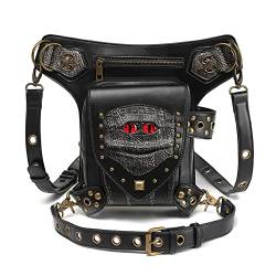 Steampunk-Taillentaschen Herren- und Damen-Punk-Kettentasche, Einzelschulter-Umhängetasche, Gürteltasche von SLEDEZ