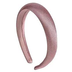 Stirnbänder für Damen Einfaches Haarband for Damen, breites, seitlich gepresstes Haarschmuck (Color : Pink, Size : As shown) von SLEDEZ