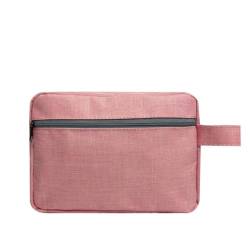 Tragbare Kulturtasche Tragbarer Kulturbeutel mit großem Fassungsvermögen for Herren, tragbare Kosmetiktasche (Color : Pink, Size : 15x21x7.5cm) von SLEDEZ