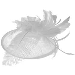 Vintage Stirnband Abschlussball-Party-Beanie-Kopfbedeckung, Haarbänder, Haarspangen (Color : White, Size : Free size) von SLEDEZ