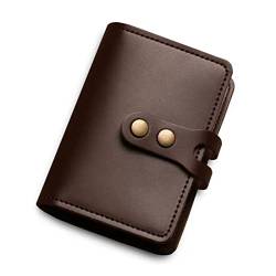 Visitenkartenetui für Männer und Frauen Kartenetui aus Leder for Herren Visitenkartenetui Multi-Card-Etui (Color : Coffee, Size : 110x75x20mm) von SLEDEZ