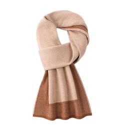 Warmer weicher Schal für Herren Herren-Winterschal, Herbst- und Winterschal, 180 x 30 cm (Color : Brown, Size : 180x30cm) von SLEDEZ