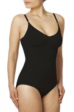 SLEEX Figurformender Shapewear Damen Body (feine, verstellbare Traeger), Schwarz, Groesse L/XL - Bauch-Weg von SLEEX