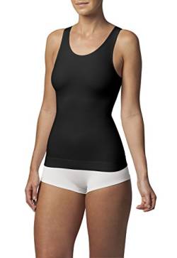 SLEEX Shapewear Figurformendes Damen Unterhemd (mit hoeherem Ruecken), Schwarz, Groesse S/M - Shapewear Top von SLEEX