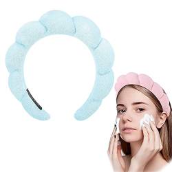 Mimi and Co Spa-stirnband für Frauen – Schwamm- und Frottee Stoff Stirnband für Die Hautpflege, Make-up Puffy Spa Stirnband, Weiches und Saugfähiges Material, Haarschmuck (Blau) von SLGE