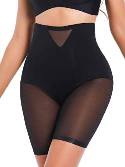 SLIMBELLE Bauch Weg Unterhose Damen Figurenformend Miederpants Tummy Control Shapewear Miederhose Hohe Taille Butt Lifter Body Shaper Mesh Panties Schwarz L von SLIMBELLE