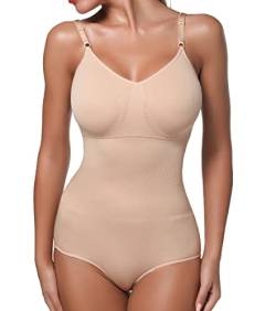 SLIMBELLE Damen Miederbody Figurformender Bauchweg Stark Formend Bodyshaper Taillenformer Shapewear Nahtlos Shaping Bodysuits Unterwäsche von SLIMBELLE