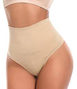 SLIMBELLE Damen Miederslip Bauchweg Mieder String Tanga Seamless Slip für Frauen Mittlere Taille Figurenformend Formslip Nahtlos leicht Miederpants für Sommer von SLIMBELLE