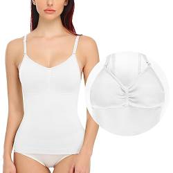 SLIMBELLE Damen Unterhemd Bauch Weg Camisole Top Body Shaper Nahtloses Figurformendes Tanktop Shaping BH Hemd Formendes Top Spaghettiträger Oberteil von SLIMBELLE