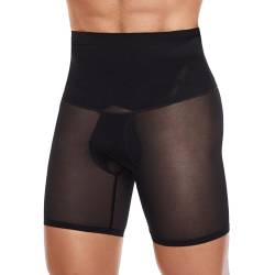 SLIMBELLE Herren Body Shaper Boxershorts Hohe Taille Kompressionshose Herren Bauch Kontrolle Bauchweg Unterhose Herren Atmungsaktive Bauch Weg Retroshorts (Schwarz, 3XL) von SLIMBELLE