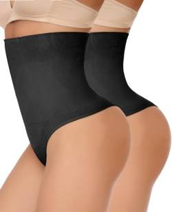 SLIMBELLE Nahtlose Miederslips Damen Bauchweg Hohe Taille Tanga Shapewear Miederhose Figurformende Unterwäsche Shaping Unterhose von SLIMBELLE