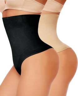 SLIMBELLE Nahtlose Miederslips Damen Bauchweg Hohe Taille Tanga Shapewear Miederhose Figurformende Unterwäsche Shaping Unterhose von SLIMBELLE