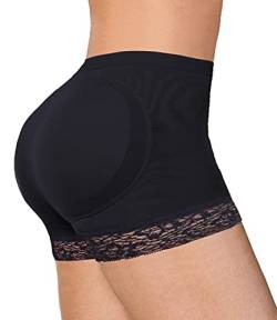 SLIMBELLE Po HüFten Push Up Unterhose Damen Miederhose Miederpant Bauch Weg Miederslip Shapewear Hose Butt Lifter Formende UnterwäSche Schwarz S von SLIMBELLE