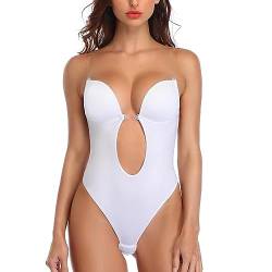 SLIMBELLE Shapewear Damen Body Rückenfrei Formend Full Slip Figurformende Nahtlose BH Rückenfreies Kleid mit Trägern von SLIMBELLE