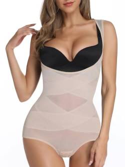 SLIMBELLE Shapewear Damen Bodysuit Bauchweg Bodys Figurenformend Nahtlose Body Shaper Brustfrei Miederbody Taillenformer Shaping Formbody von SLIMBELLE